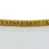 .40CT FANCY YELLOW DIAMOND 18K YELLOW GOLD 3D ROUND FUN FLEXIBLE BANGLE BRACELET