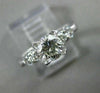 ANTIQUE .93CT DIAMOND PLATINUM SOLITAIRE FISHTAIL 5 STONE ENGAGEMENT RING #19022