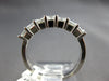 ESTATE 1.27CT DIAMOND 14K WHITE GOLD PRINCESS INVISIBLE WEDDING ANNIVERSARY RING