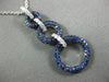 2.16CT DIAMOND & SAPPHIRE 18KT WHITE & BLACK GOLD CIRCULAR JOURNEY LOVE PENDANT
