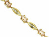 ESTATE 4.80CT DIAMOND & AAA MORGANITE 14KT YELLOW GOLD OVAL & BAGUETTE BRACELET
