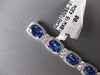 LARGE 17.88CT DIAMOND & AAA SAPPHIRE 18KT WHITE GOLD 3D CUSHION & ROUND BRACELET