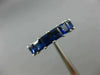 LARGE 6.24CT AAA PRINCESS SAPPHIRE 18KT WHITE GOLD 3D ETERNITY ANNIVERSARY RING