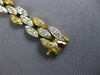 ANTIQUE WIDE 3.0CT DIAMOND 18KT 2 TONE GOLD MARQUISE PAVE TENNIS BRACELET #1491