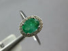 .84CT DIAMOND & AAA EMERALD 14KT WHITE GOLD 3D OVAL & ROUND HALO ENGAGEMENT RING