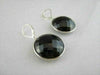 ANTIQUE 55CT CIRCLE HANGING ONYX 14KT WHITE GOLD EARRINGS AMAZING!!!!!!!!!!!!!!!