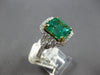 LARGE 4.65CT DIAMOND & AAA COLOMBIAN EMERALD 18KT 2 TONE GOLD 3D ENGAGEMENT RING