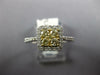 ESTATE .55CT WHITE & FANCY YELLOW DIAMOND 14K WHITE GOLD CLUSTER FRIENDSHIP RING