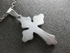 LARGE .42CT DIAMOND 14KT WHITE GOLD CLASSIC DOUBLE PLATED FILIGREE CROSS PENDANT