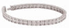 5.96CT DIAMOND 18KT WHITE GOLD ROUND & BAGUETTE INVISIBLE SQUARE TENNIS BRACELET