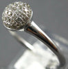 ESTATE .26CT DIAMOND 14KT WHITE GOLD 3D CLASSIC CIRCULAR ROUND DOME SHAPE RING