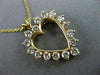 ESTATE .64CT ROUND DIAMOND 14KT YELLOW GOLD CLASSIC OPEN HEART PENDANT  #19214