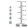 1.0CT DIAMOND 14KT WHITE GOLD 3D 5 STONE GRADUATING FLOATING PENDANT EARRING SET