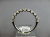 LARGE 1.16CT DIAMOND 14K WHITE GOLD ROUND SHARED PRONG SEMI ETERNITY LUCIDA RING