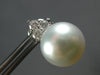 LARGE .60CT DIAMOND & AAA SOUTH SEA PEARL 18KT WHITE GOLD CLIP ON STUD EARRINGS
