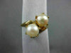 ESTATE AAA SOUTH SEA PEARL 14KT YELLOW GOLD TWO STONE CRISS CROSS RING #21394