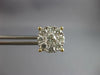 ESTATE LARGE 2.01CT DIAMOND 14KT YELLOW GOLD ROUND CLUSTER FLOWER STUD EARRINGS
