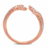 ESTATE .33CT DIAMOND 14KT ROSE GOLD 3D DIAMOND CUT CRISS CROSS X LOVE RING