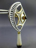 ESTATE DIAMOND AAA PEARL & GARNET 14KT YELLOW GOLD & STAINLESS STEEL 3D EARRINGS