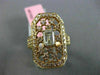 ESTATE LARGE 1.63CT FANCY YELLOW DIAMOND 18KT ROSE GOLD OCTOGAN ENGAGEMENT RING