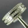 ESTATE WIDE 1.43CT DIAMOND 18KT WHITE GOLD 3D ROUND & BAGUETTE ANNIVERSARY RING