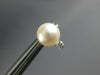 ESTATE .06CT DIAMOND & AAA SOUTH SEA PEARL 14KT WHITE GOLD CLASSIC STUD EARRINGS