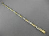ESTATE 1.20CT BAGUETTE CUT DIAMOND 14KT WHITE & YELLOW GOLD 3D BRACELET #20747