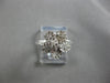 ESTATE .20CT DIAMOND 14KT WHITE GOLD 3D CLASSIC FLOWER LOVE RING #28164