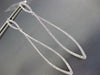 ESTATE EXTRA LARGE 1.74CT DIAMOND 18K WHITE GOLD LEAF TEAR DROP HANGING EARRINGS