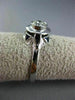 ANTIQUE .45CT DIAMOND SAPPHIRE 14K WHITE GOLD 3D FILIGREE ENGAGEMENT RING #25574