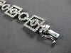 ESTATE WIDE 4.0CT DIAMOND 14KT WHITE GOLD ROUND & SQUARE CLASSIC TENNIS BRACELET