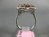 ESTATE LARGE 2.38CT WHITE & PINK DIAMOND 18KT 2 TONE GOLD HEART SHAPE LOVE RING