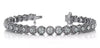 LARGE 3.0CT DIAMOND 14K WHITE GOLD 3D FILIGREE MILGRAIN ETERNITY TENNIS BRACELET