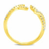ESTATE .33CT DIAMOND 14KT YELLOW GOLD 3D DIAMOND CUT CRISS CROSS X LOVE RING