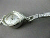 ANTIQUE .15CT OLD MINE DIAMOND 14KT WHITE GOLD BULOVA MARQUISE FACE WATCH #2198