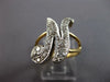 ESTATE .25CT DIAMOND 14KT WHITE AND YELLOW GOLD 3D N INITIAL DOUBLE PLATE RING