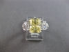 LARGE 4.6CT SYNTHETIC WHITE & FANCY YELLOW DIAMOND 14KT YELLOW GOLD RING #28142
