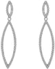 .45CT DIAMOND 14KT WHITE GOLD INFINITY OPEN MARQUISE SHAPE LEAF HANGING EARRINGS