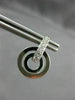 ESTATE .18CT  DIAMOND 14KT WHITE GOLD 3D ETOILE CIRCULAR HANGING EARRINGS #21309