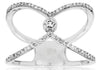 ESTATE .28CT DIAMOND 14KT WHITE GOLD CLASSIC ROUND SOLITAIRE INFINITY LOVE RING