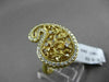 ANTIQUE LARGE .59CT DIAMOND 18KT YELLOW GOLD FLORAL FILIGREE FUN COCKTAIL RING