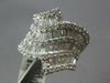 LARGE 3.52CT DIAMOND 18KT WHITE GOLD 3D ROUND & BAGUETTE SWIRL ANNIVERSARY RING