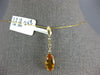 2.58CT DIAMOND & AAA CITRINE 14KT YELLOW GOLD MARQUISE & ROUND FLOATING PENDANT