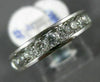 ESTATE .85CT DIAMOND 18KT WHITE GOLD 3D SEMI ETERNITY CHANNEL ANNIVERSARY RING
