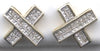 1.0CT DIAMOND 14KT WHITE GOLD 3D PRINCESS CLASSIC INVISIBLE X LOVE STUD EARRINGS