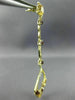 LARGE 2.7CT DIAMOND & AAA CITRINE GARNET 14K YELLOW GOLD SQUARE HANGING EARRINGS