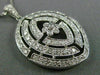 ANTIQUE .40CT DIAMOND 18K WHITE GOLD 3D FLORAL SEMI MOUNT ENGAGEMENT RING #18746