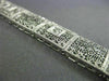 ANTIQUE WIDE & LONG .15CT DIAMOND 14K WHITE GOLD FILIGREE TENNIS BRACELET #26025