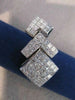 4CTW DIAMOND PRINCESS 14KT WHITE GOLD INVISIBLE EARRINGS 12CT LOOK F/G VVS #682