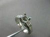 ESTATE WIDE .60CT DIAMOND 14K WHITE GOLD SEMI MOUNT LUCIDA ENGAGEMENT RING #2418